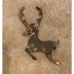 New Reindeer vintage brass ornament